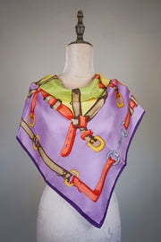 WSS-5803 Light Purple Luxury Style Silk Scarf ( little marks )