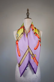 WSS-5803 Light Purple Luxury Style Silk Scarf ( little marks )