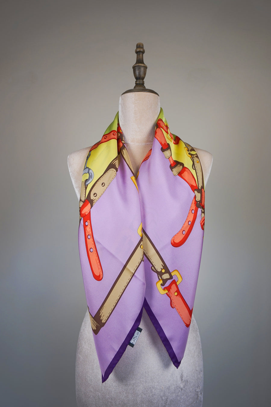WSS-5803 Light Purple Luxury Style Silk Scarf ( little marks )