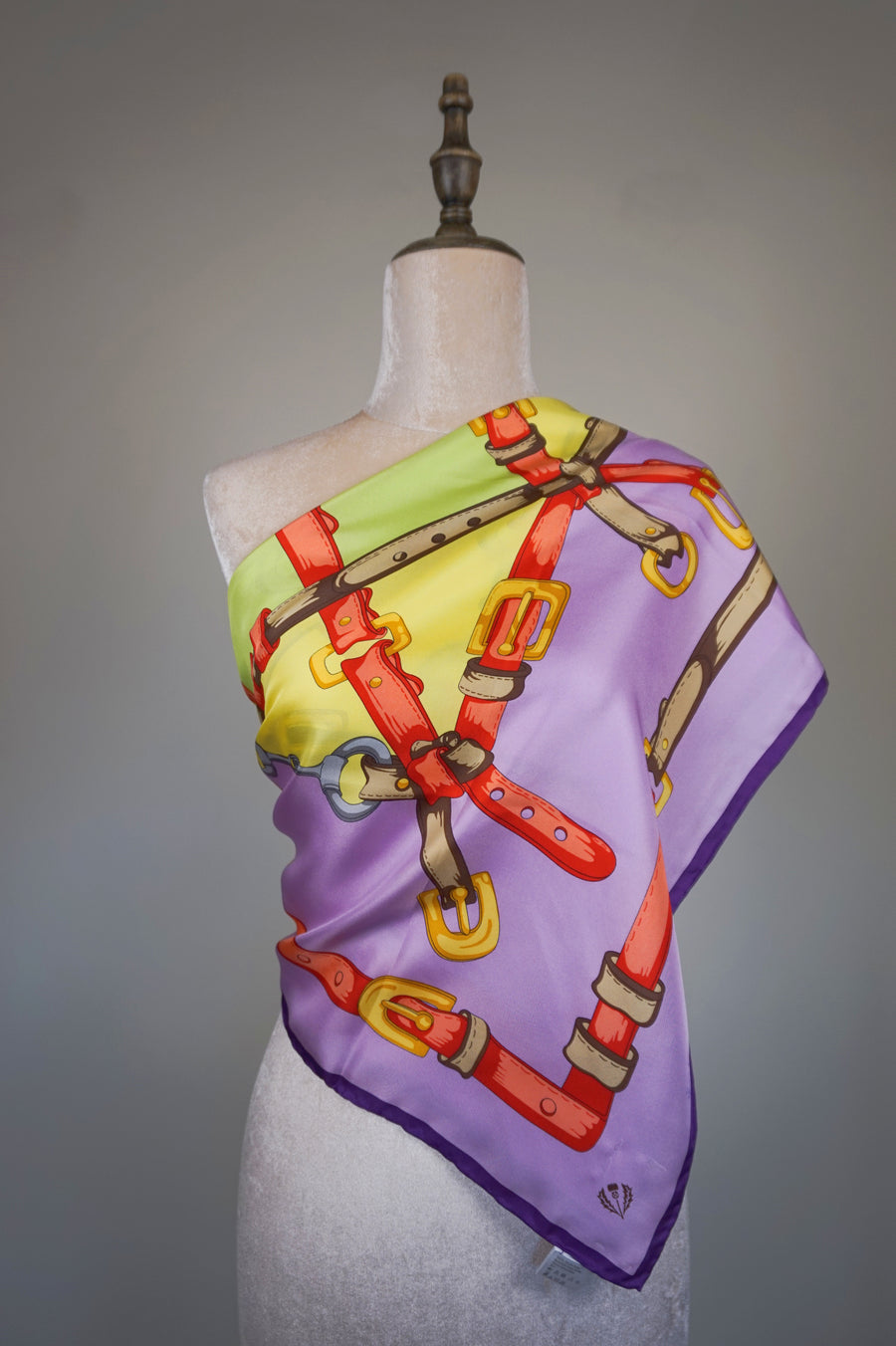 WSS-5803 Light Purple Luxury Style Silk Scarf ( little marks )