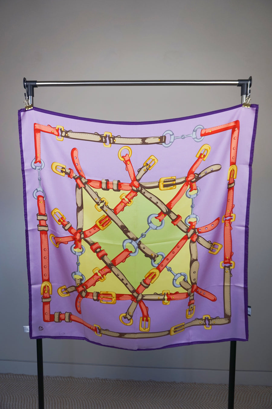 WSS-5803 Light Purple Luxury Style Silk Scarf ( little marks )