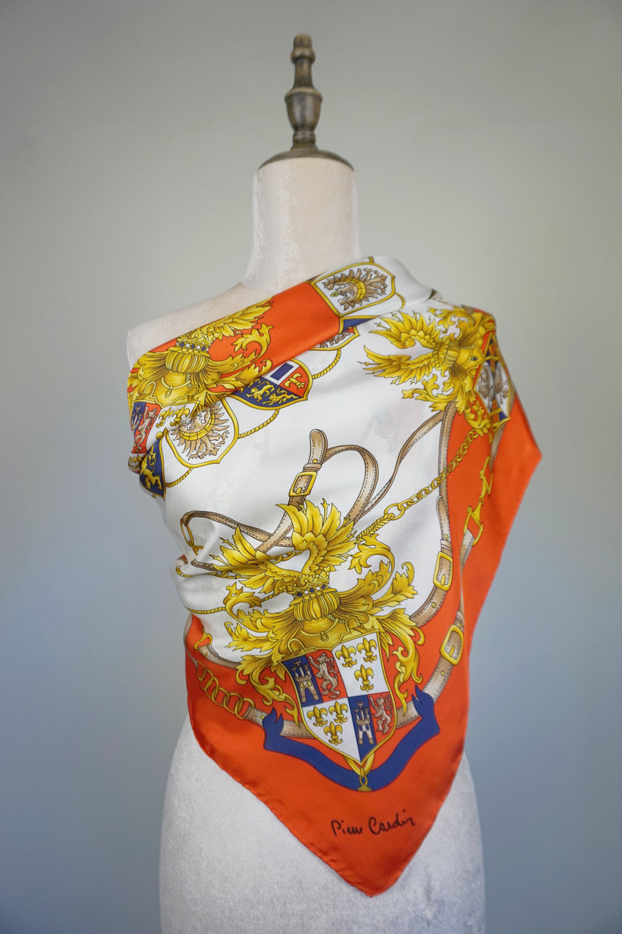 WSS-5806 Red Royal Style Silk Scarf