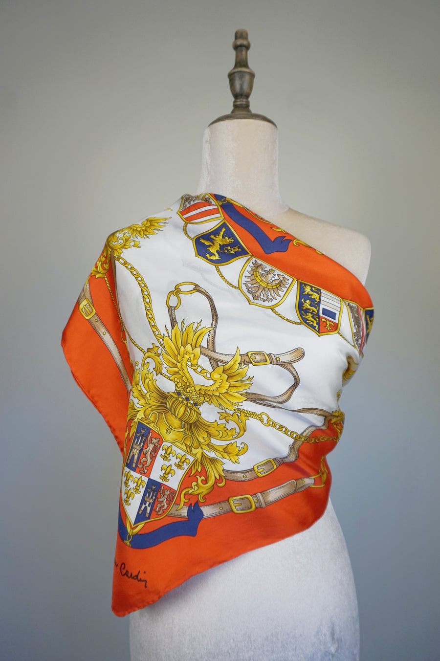 WSS-5806 Red Royal Style Silk Scarf