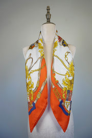 WSS-5806 Red Royal Style Silk Scarf