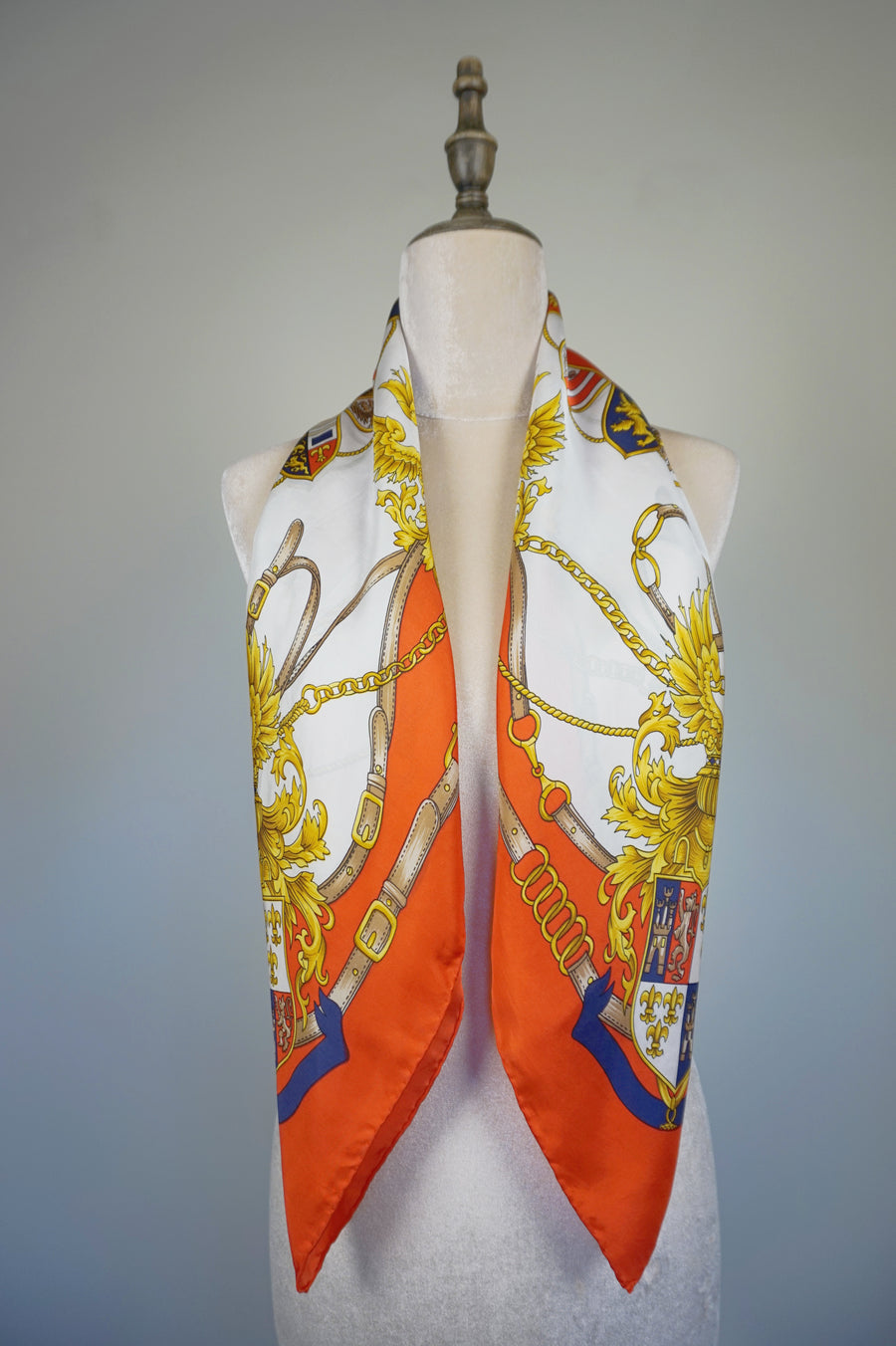 WSS-5806 Red Royal Style Silk Scarf