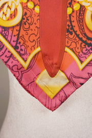 WSS-5810 Red Belts Luxury Style Silk Scarf ( little snagging problem )