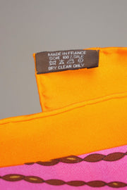 WSS-5817 Pink & Orange Luxury Style Silk Scarf