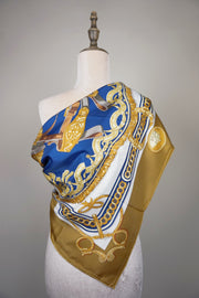 WSS-5821 Caramel Royal Harness Silk Scarf ( Queen's Favorite )