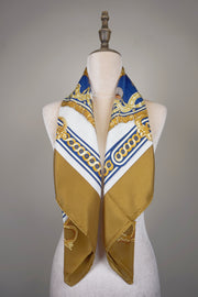 WSS-5821 Caramel Royal Harness Silk Scarf ( Queen's Favorite )