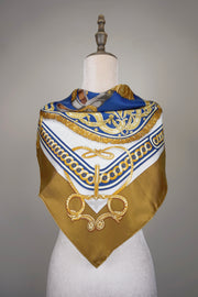 WSS-5821 Caramel Royal Harness Silk Scarf ( Queen's Favorite )