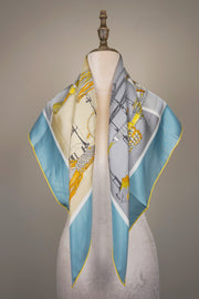 WSS-5826 Four Colors Tassels Luxury Style Silk Scarf