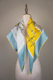 WSS-5826 Four Colors Tassels Luxury Style Silk Scarf
