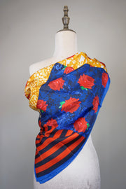 WSS-5830 Rose & Jewellery Luxury Style Silk Scarf ( Queen's Favorite )
