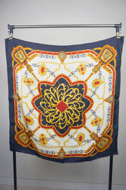 WSS-5831 Black Royal Jewellery Luxury Style Silk Scarf