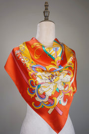 WSS-5835 Red Silk Road Legend Silk Scarf