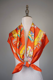 WSS-5835 Red Silk Road Legend Silk Scarf