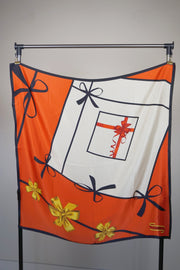WSS-5833 Red & White Gift Wrapping Silk Scarf ( little snagging )