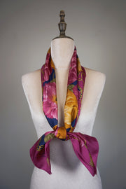 WSS-5841 Plum Flower Feast Silk Scarf ( long size )