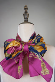 WSS-5841 Plum Flower Feast Silk Scarf ( long size )