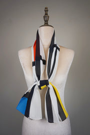 WSS-5845 Mondrian Modern Style Silk Scarf ( long size )