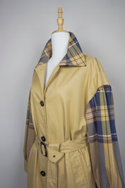 WTC-0411 Camel Check British Style Trench Coat