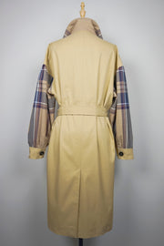 WTC-0411 Camel Check British Style Trench Coat