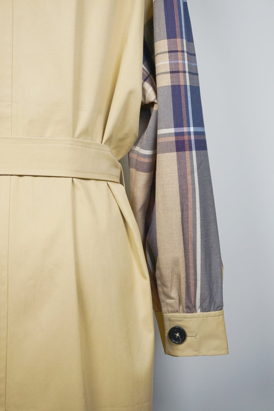 WTC-0411 Camel Check British Style Trench Coat