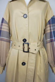 WTC-0411 Camel Check British Style Trench Coat
