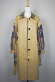 WTC-0411 Camel Check British Style Trench Coat