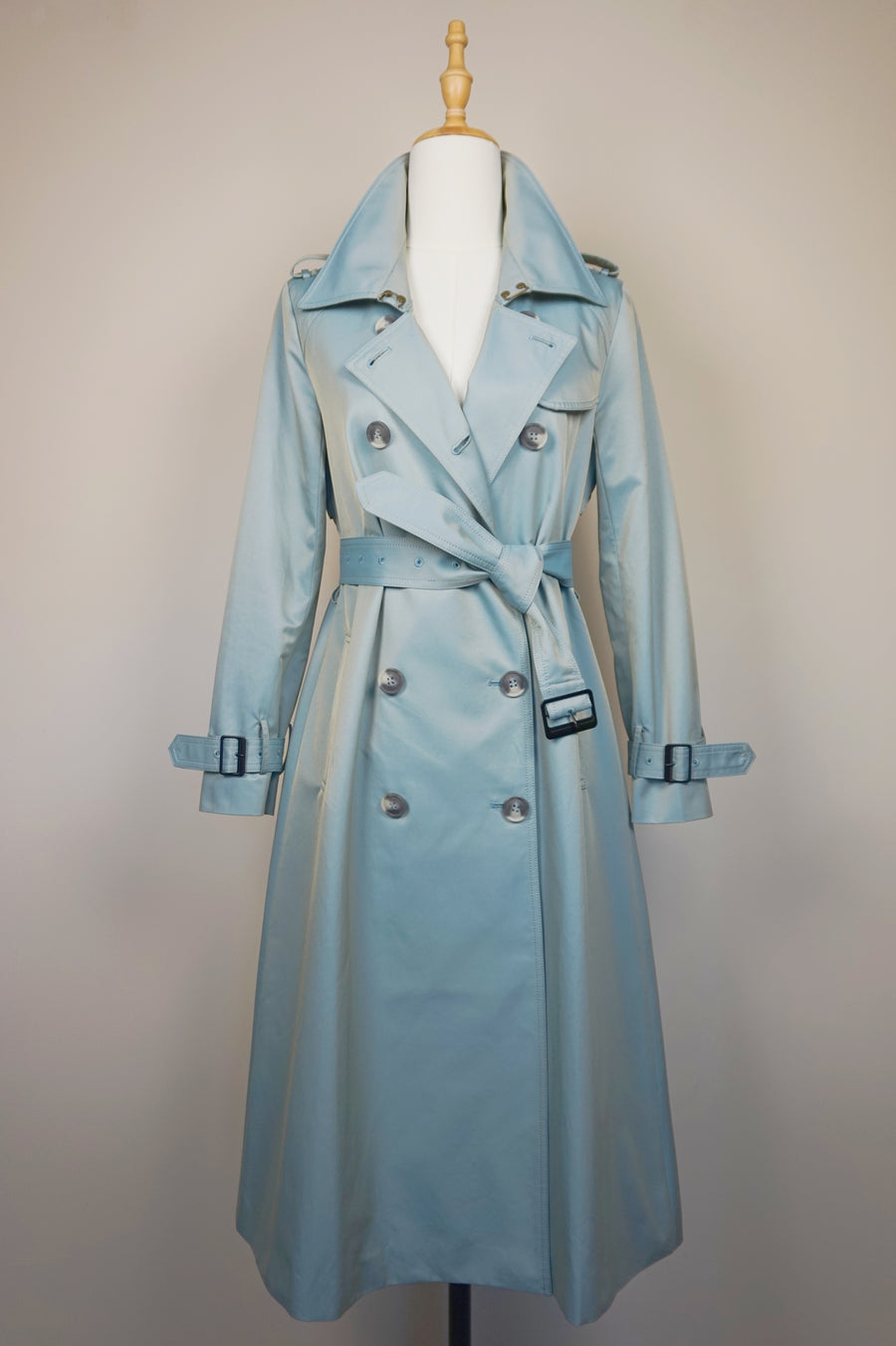 WTC-40105 Pale Blue Chameleon Trench Coat ( water-resistant )