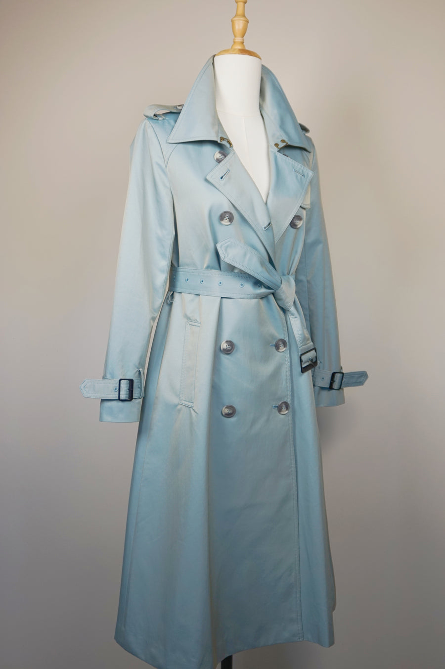 WTC-40105 Pale Blue Chameleon Trench Coat ( water-resistant )