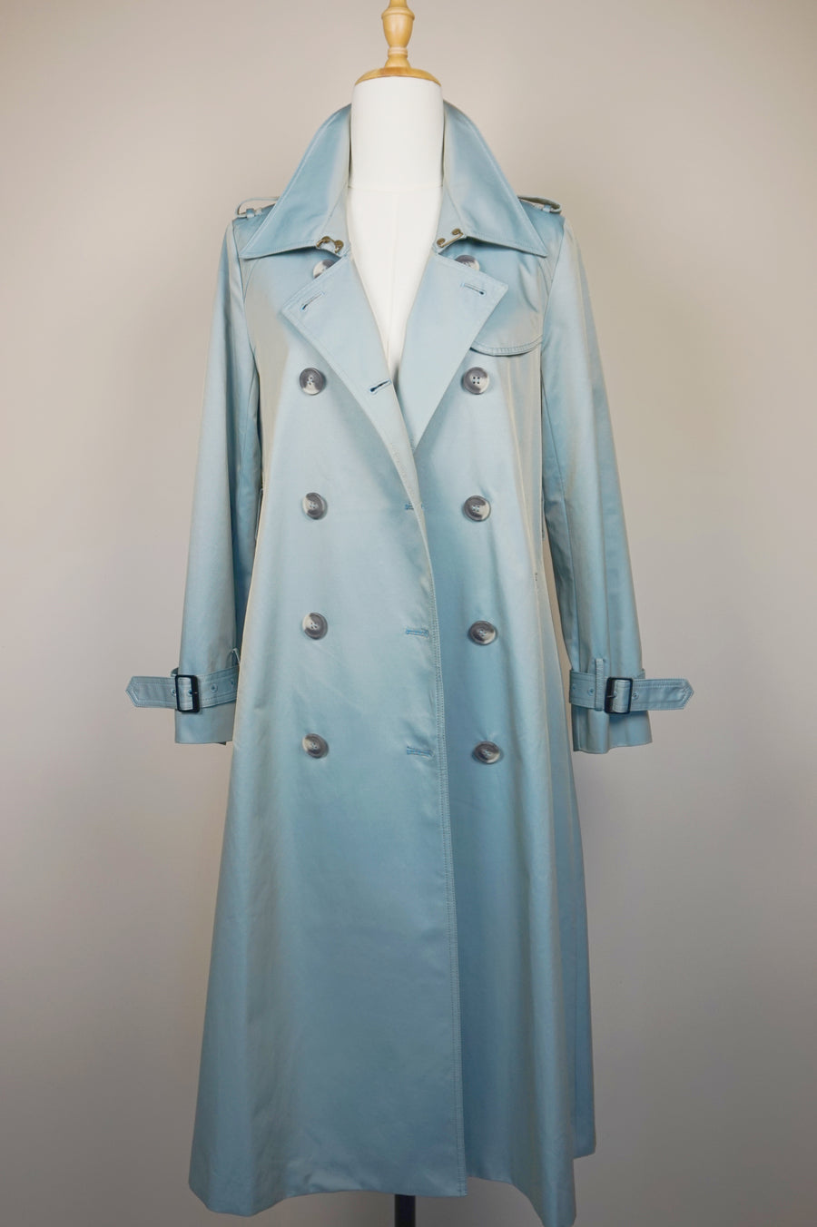 WTC-40105 Pale Blue Chameleon Trench Coat ( water-resistant )