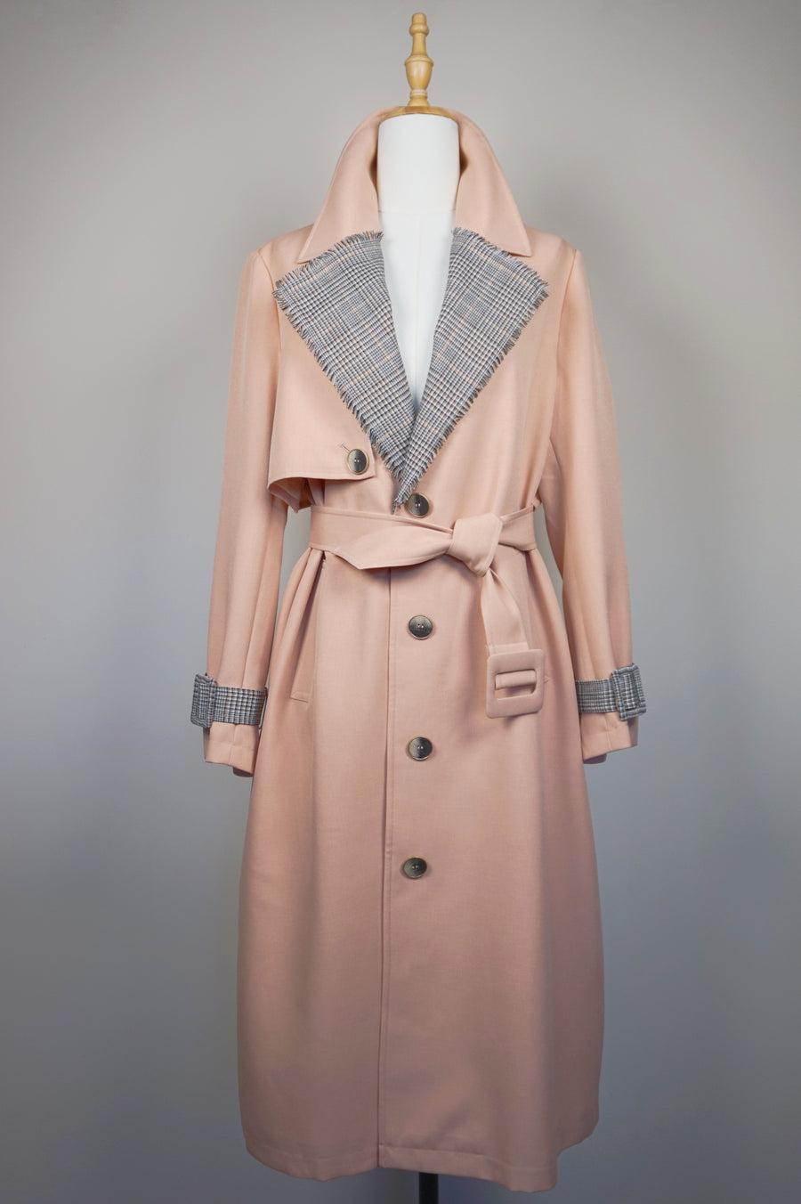 WTC-0009 Coral Chic Style Trench Coat