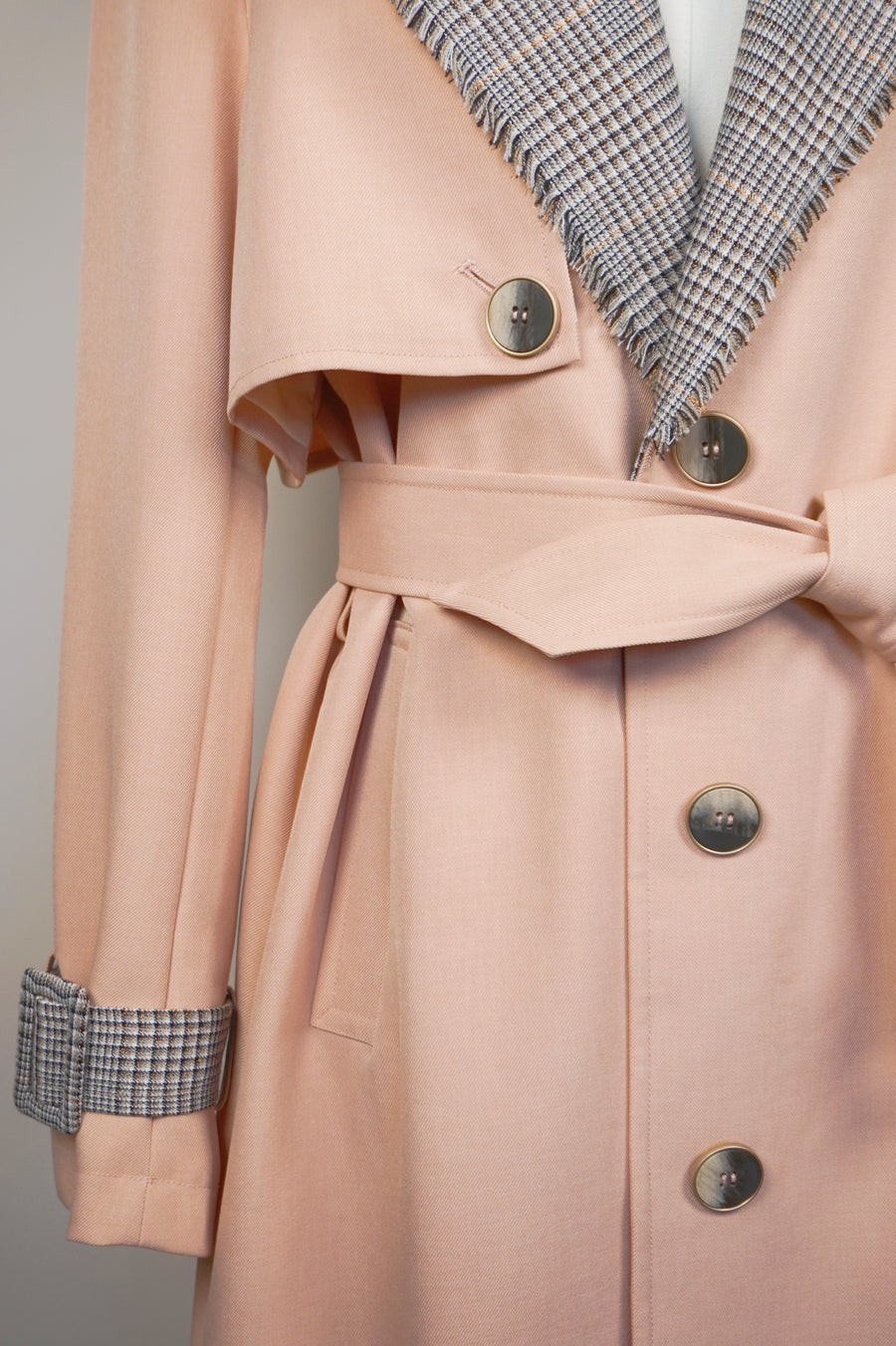 WTC-0009 Coral Chic Style Trench Coat