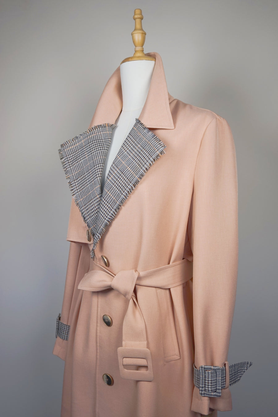WTC-0009 Coral Chic Style Trench Coat