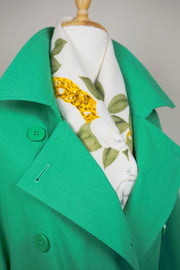WTC-0211 Spring Green Elegant Style Trench Coat ( Scarf is not included. )