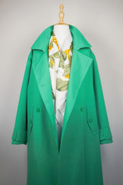 WTC-0211 Spring Green Elegant Style Trench Coat ( Scarf is not included. )