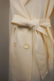 WTC-6688 Cream Elegant Style Trench Coat ( Scarf is not included. )