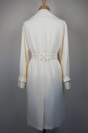 WTC-6688 Cream Elegant Style Trench Coat ( Scarf is not included. )