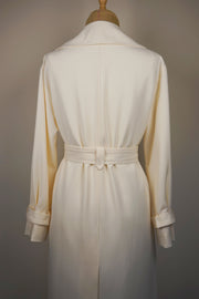WTC-6688 Cream Elegant Style Trench Coat ( Scarf is not included. )