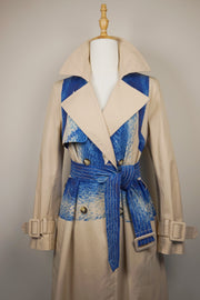 WTC-1629 Beige Mermaid Luxury Style Trench Coat ( Queen's Favorite )