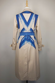 WTC-1629 Beige Mermaid Luxury Style Trench Coat ( Queen's Favorite )