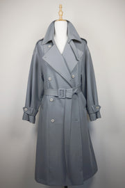 WTC-6845 Grey Casual Style Trench Coat