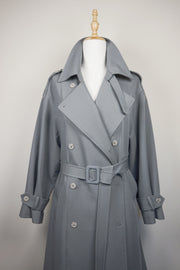 WTC-6845 Grey Casual Style Trench Coat