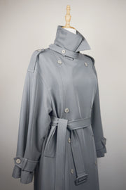 WTC-6845 Grey Casual Style Trench Coat