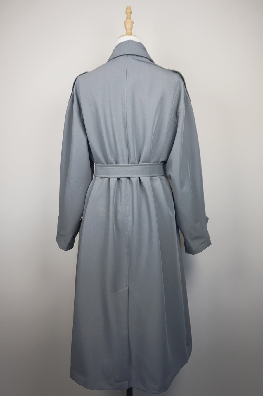 WTC-6845 Grey Casual Style Trench Coat