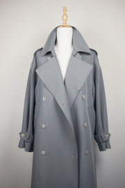 WTC-6845 Grey Casual Style Trench Coat