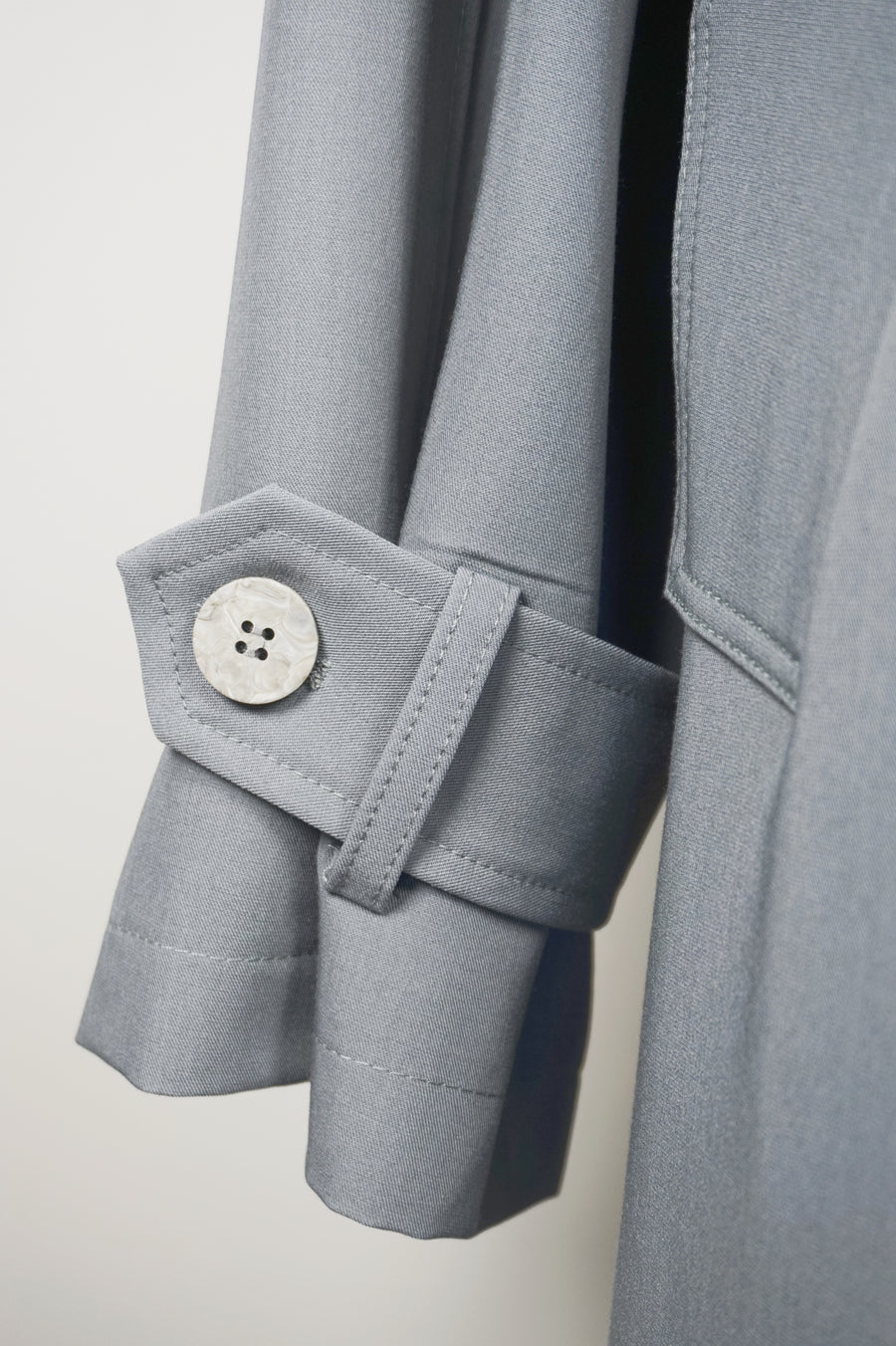 WTC-6845 Grey Casual Style Trench Coat