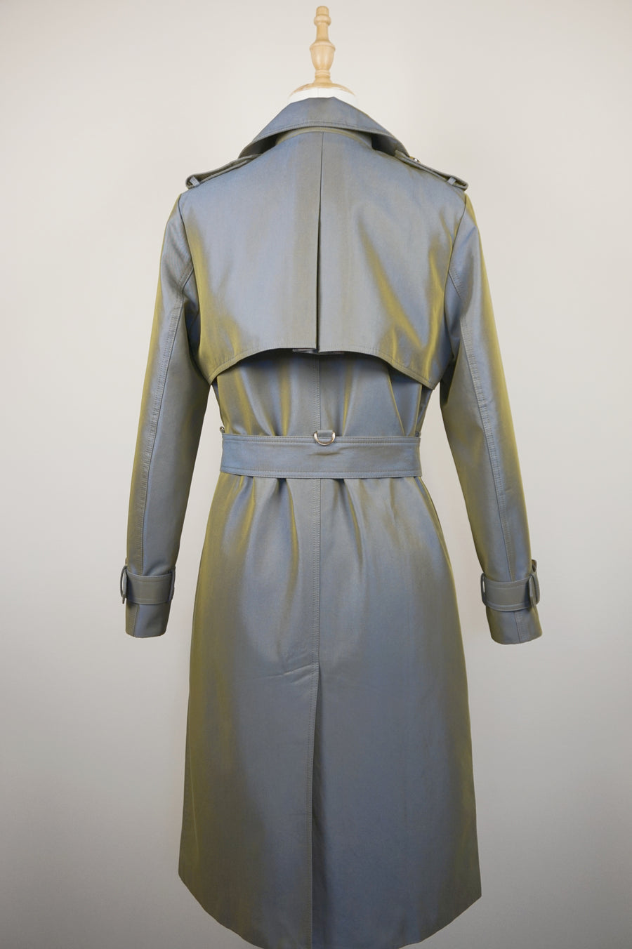WTC-191352 Forest Green Luxury Style Chameleon Trench Coat ( Queen's Favorite )