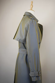 WTC-191352 Forest Green Luxury Style Chameleon Trench Coat ( Queen's Favorite )